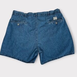 Vintage Polo Country Ralph Lauren Mens Denim Pleated Shorts 40 Blue Jeans